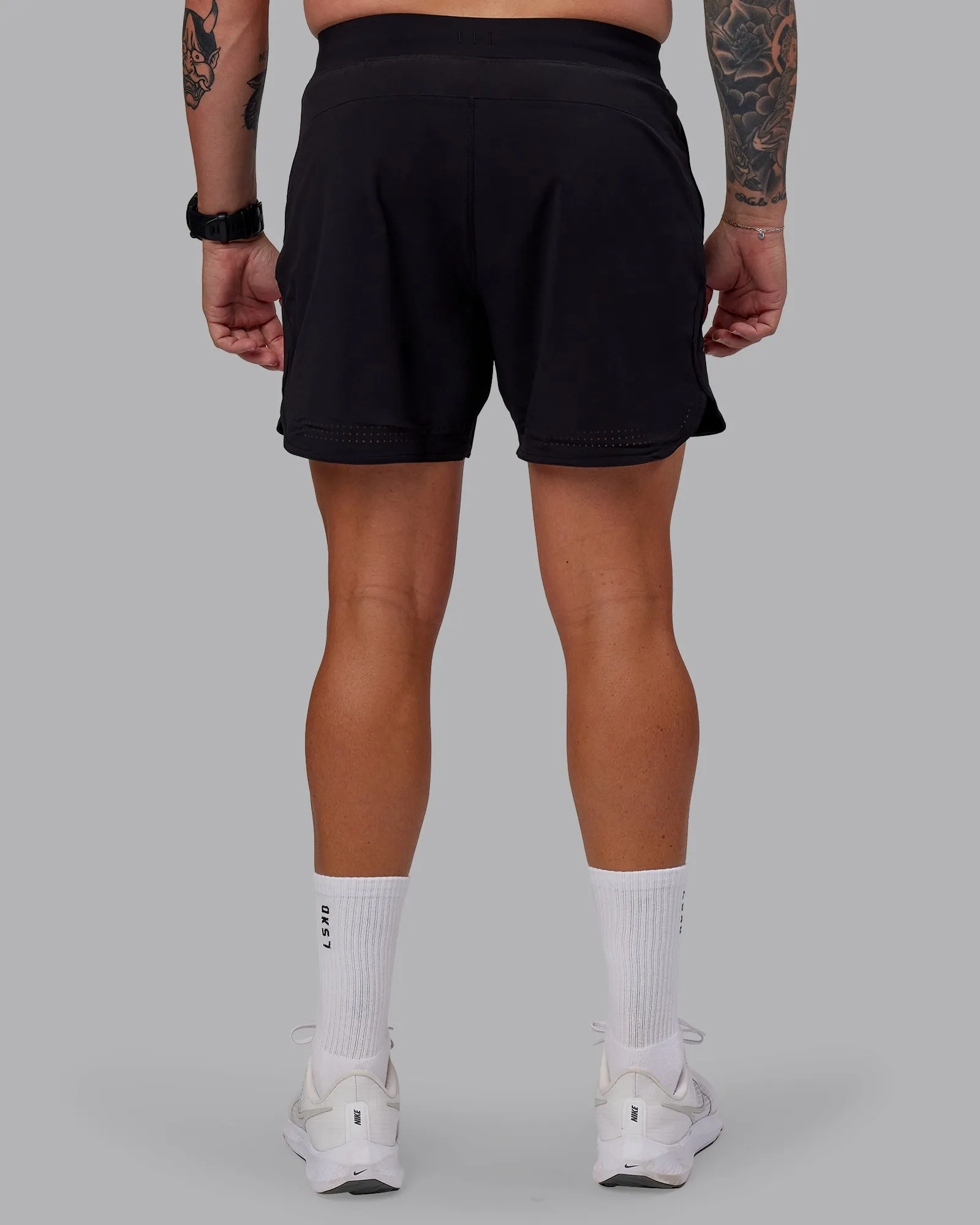 Lift Lined 6" Short - Black-Reflective