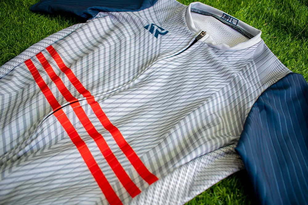 Light Gray Hybrid Cycling Jersey