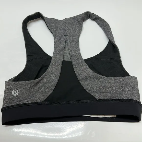 LIKE NEW! Lululemon Invigorate Bra Heathered Black/Black