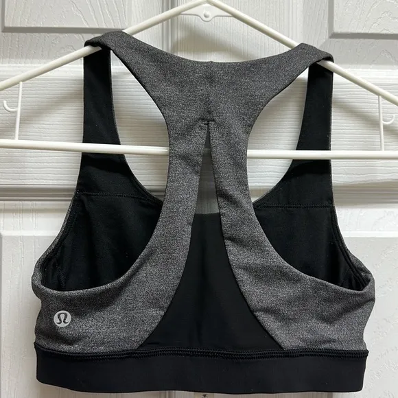 LIKE NEW! Lululemon Invigorate Bra Heathered Black/Black
