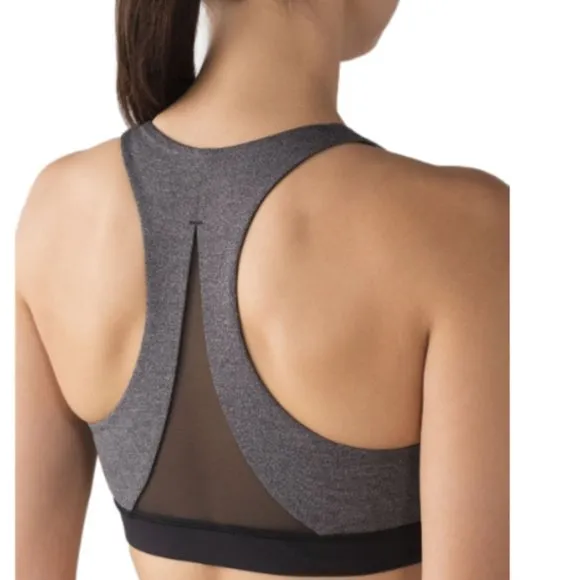 LIKE NEW! Lululemon Invigorate Bra Heathered Black/Black
