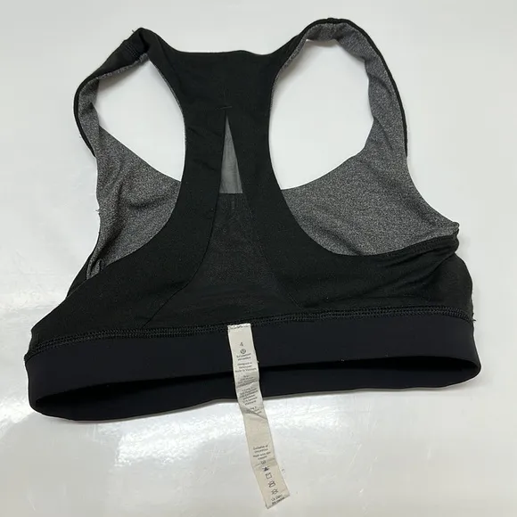LIKE NEW! Lululemon Invigorate Bra Heathered Black/Black