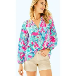 Lilly Pulitzer Joette Palm Beach Sandstone Dinner Shorts-Khaki-Women 8-NEW