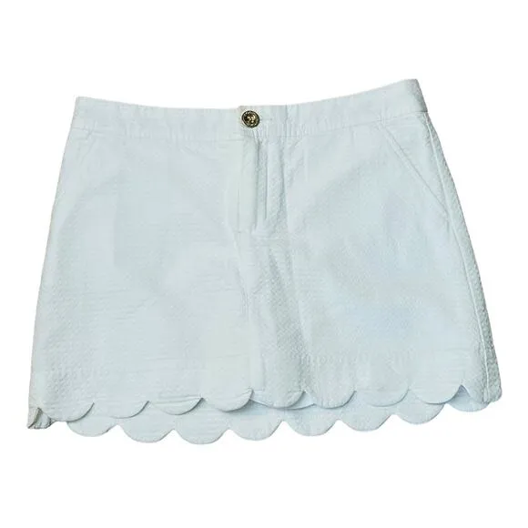 Lilly Pulitzer Women Colette Scallop Skort Size 4 Cotton /Spandex Blend