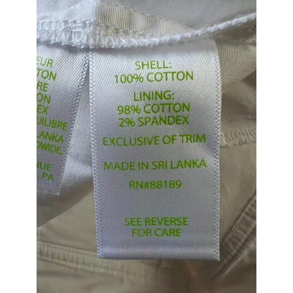 Lilly Pulitzer Women Colette Scallop Skort Size 4 Cotton /Spandex Blend