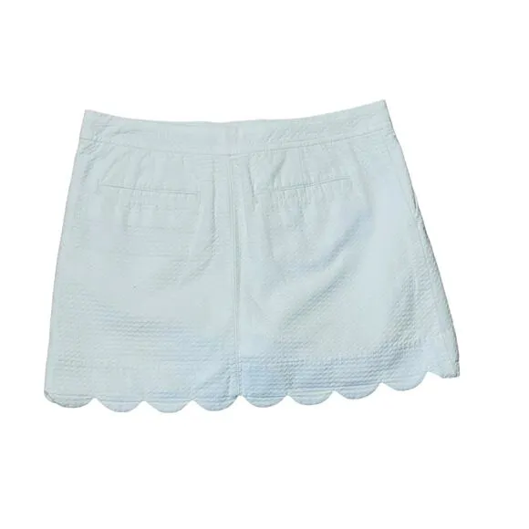 Lilly Pulitzer Women Colette Scallop Skort Size 4 Cotton /Spandex Blend