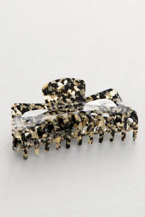 LOGO CLAW CLIP - MARBLED BLACK
