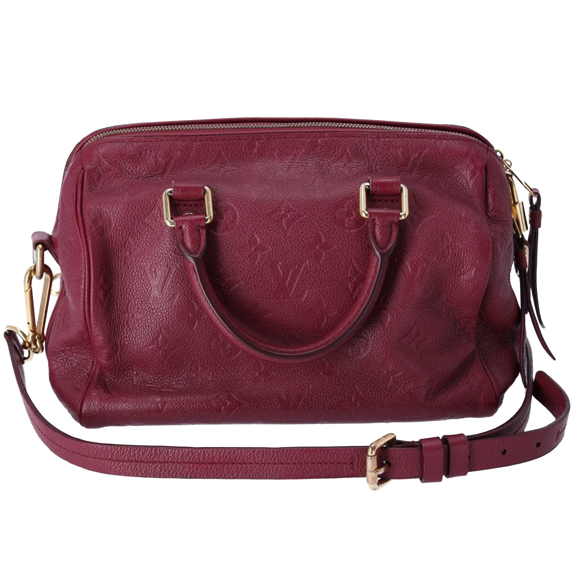 Louis Vuitton Speedy Bandouliere 25 Monogram Empreinte Handbag M40764 Aurore