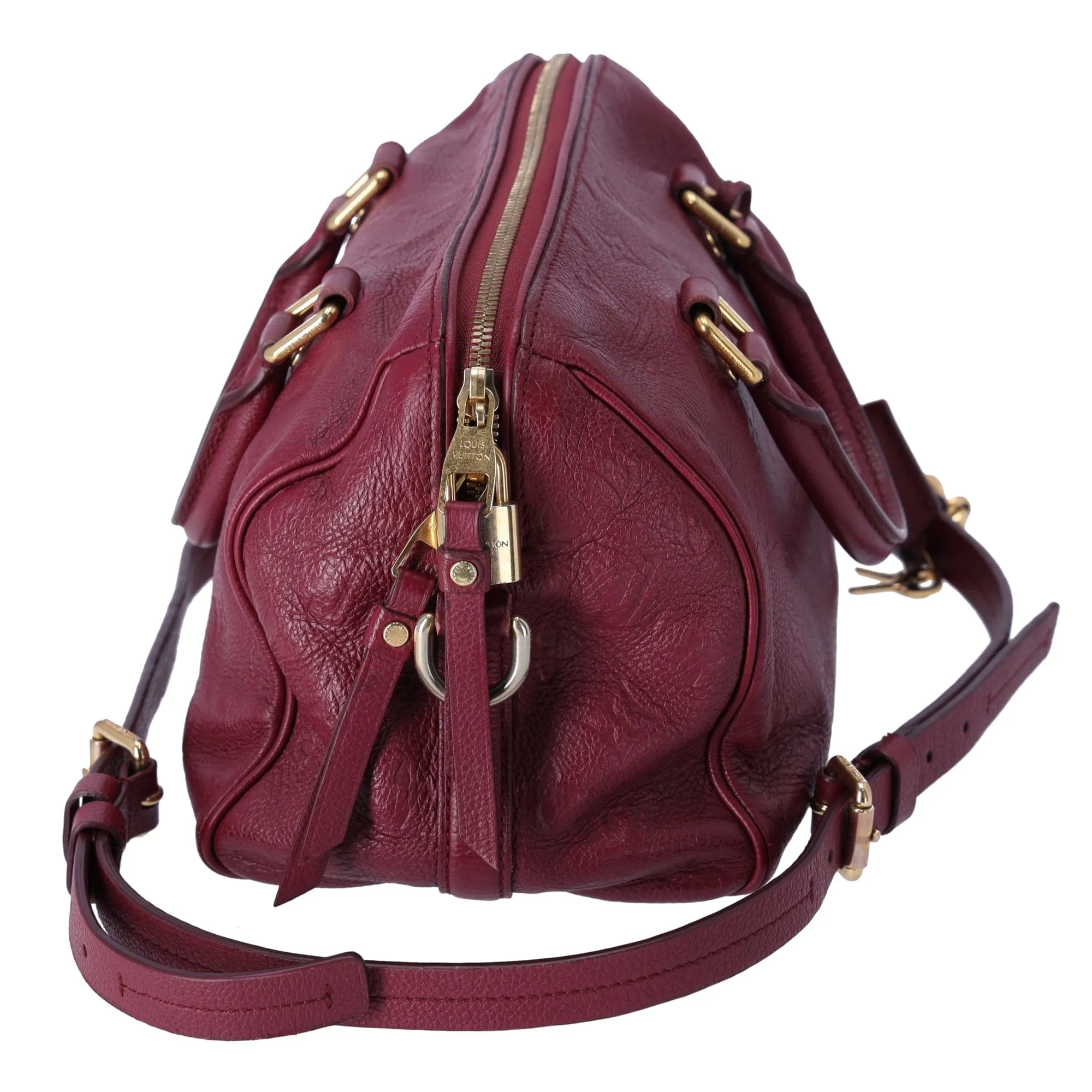 Louis Vuitton Speedy Bandouliere 25 Monogram Empreinte Handbag M40764 Aurore