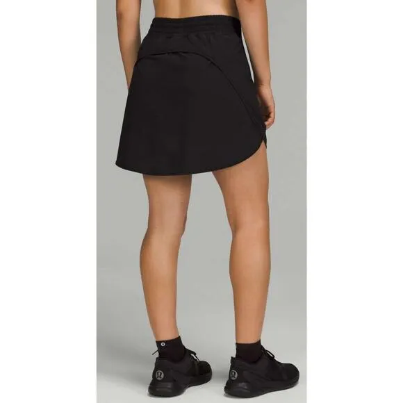 Lululemon Hotty Hot High-Rise Skirt LongBlack Size 4 Running Workout Gym Skort