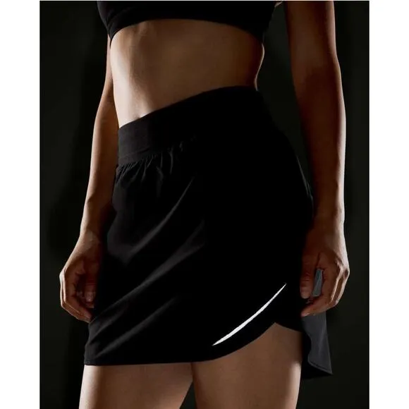 Lululemon Hotty Hot High-Rise Skirt LongBlack Size 4 Running Workout Gym Skort