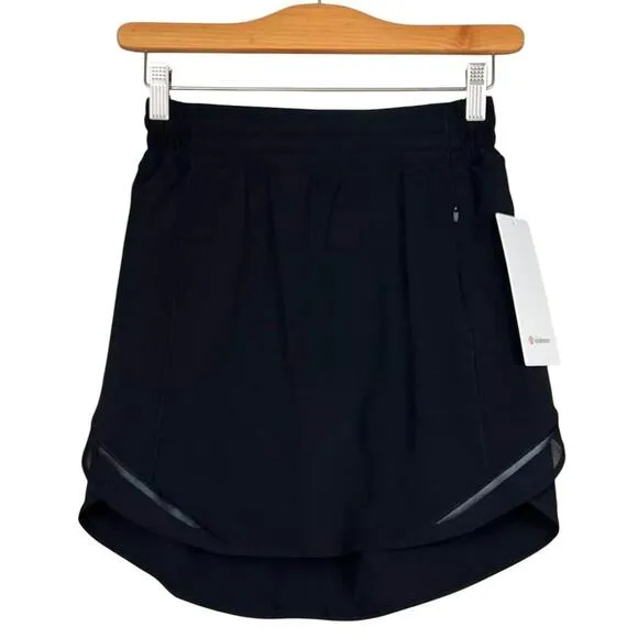 Lululemon Hotty Hot High-Rise Skirt LongBlack Size 4 Running Workout Gym Skort