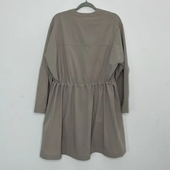 Lululemon NWT WovenAir Button Front Dress Raw Linen size 10