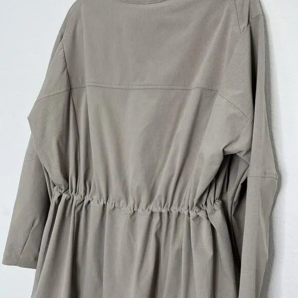 Lululemon NWT WovenAir Button Front Dress Raw Linen size 10