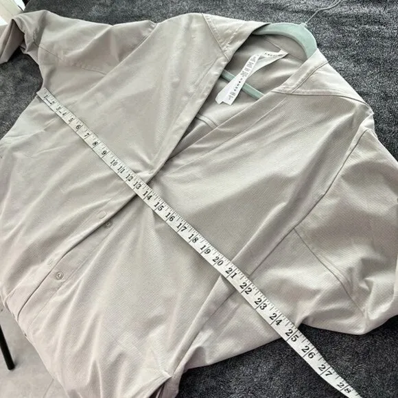 Lululemon NWT WovenAir Button Front Dress Raw Linen size 10