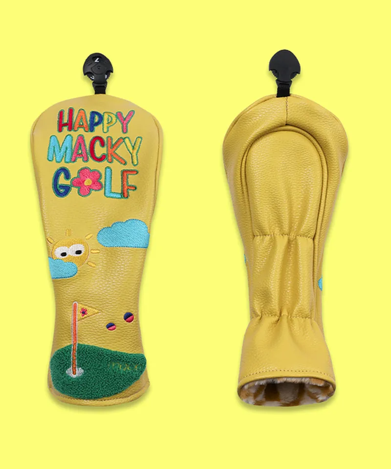 MACKY Golf: Happy Wood Cover - Mustard