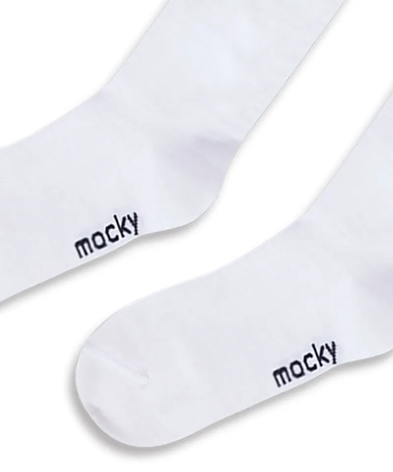 MACKY Golf: Macky Knee Socks - White
