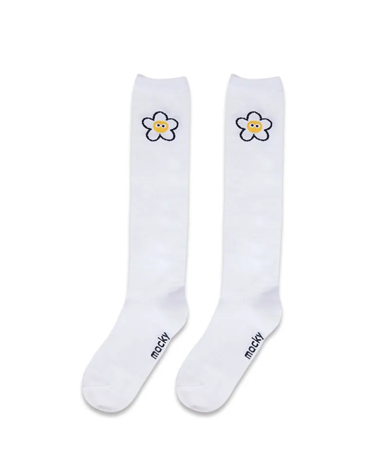 MACKY Golf: Macky Knee Socks - White
