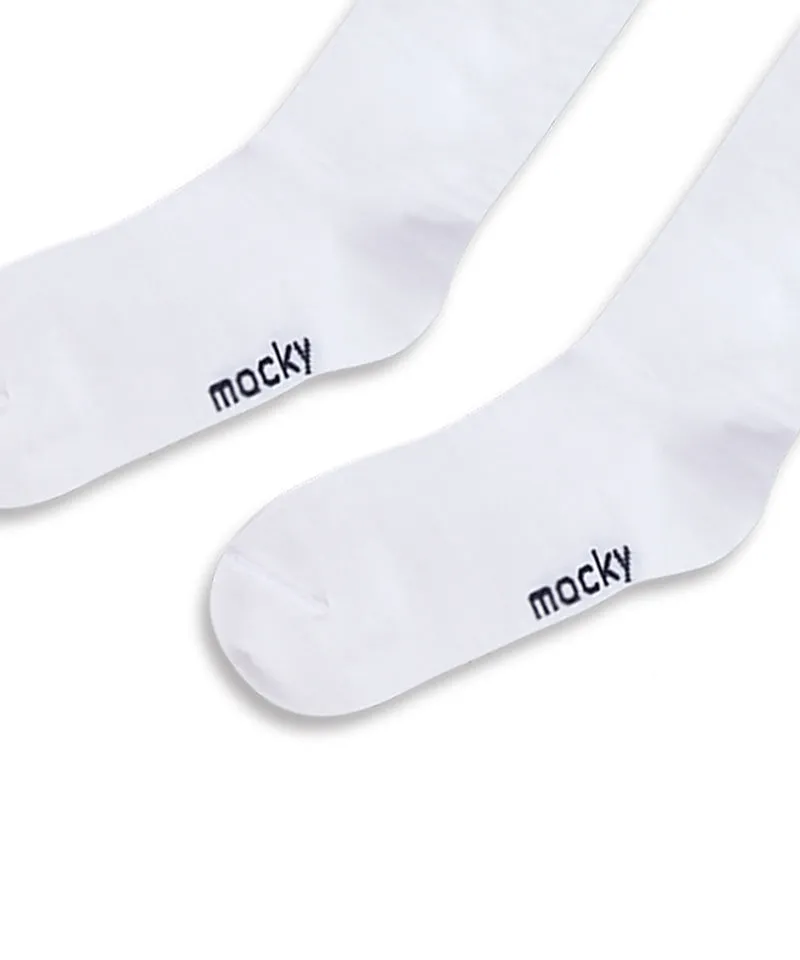 MACKY Golf: Point Logo Knee Socks - White