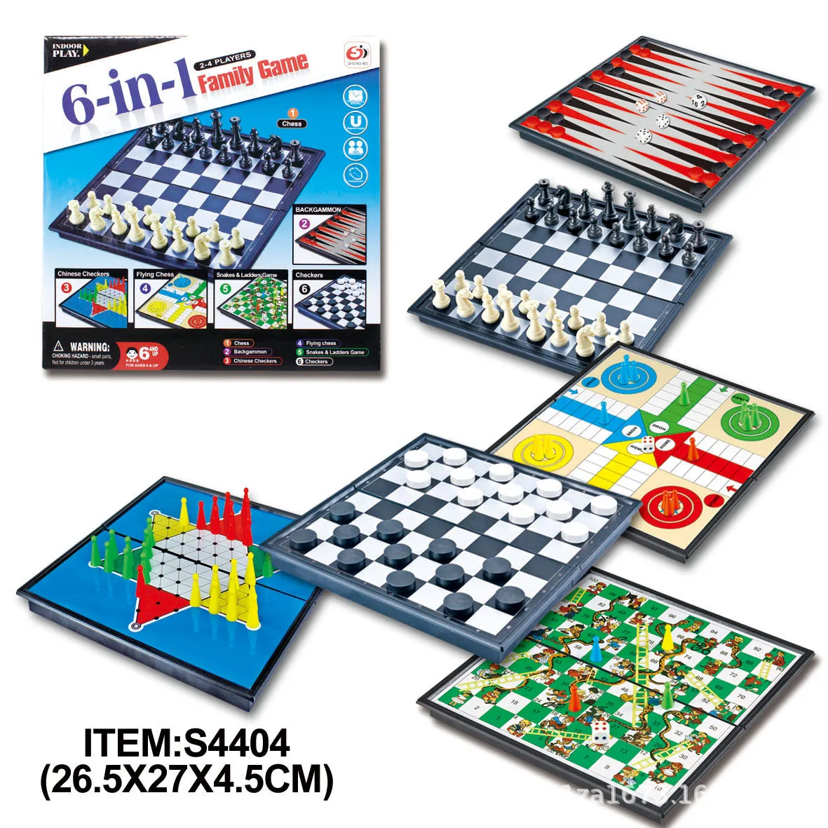 Magnetic Foldable Board Game Checkers Backgammon Snakes Ladders Aeroplane Chess