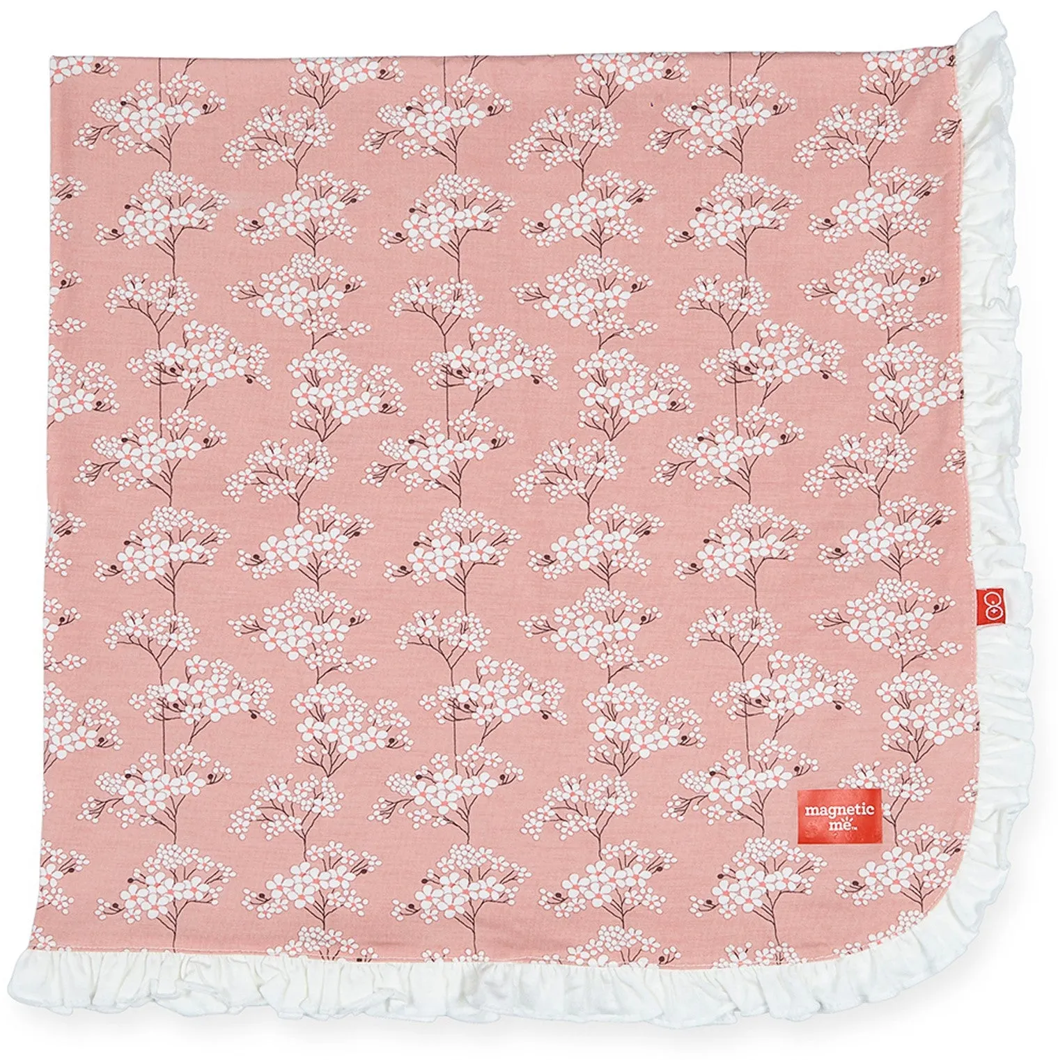 Magnetic Me Cherry Blossom Ruffle Modal Swaddle Blanket