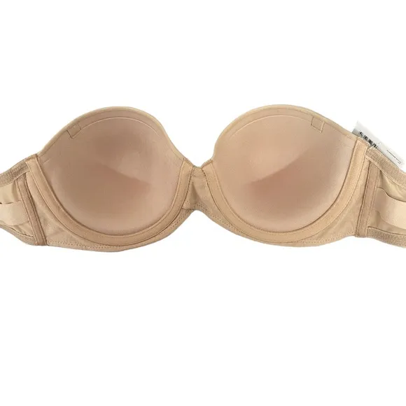 Maidenform Strapless Bra Stay Put Sweet Nothings Removable Strap Nude Size 38B