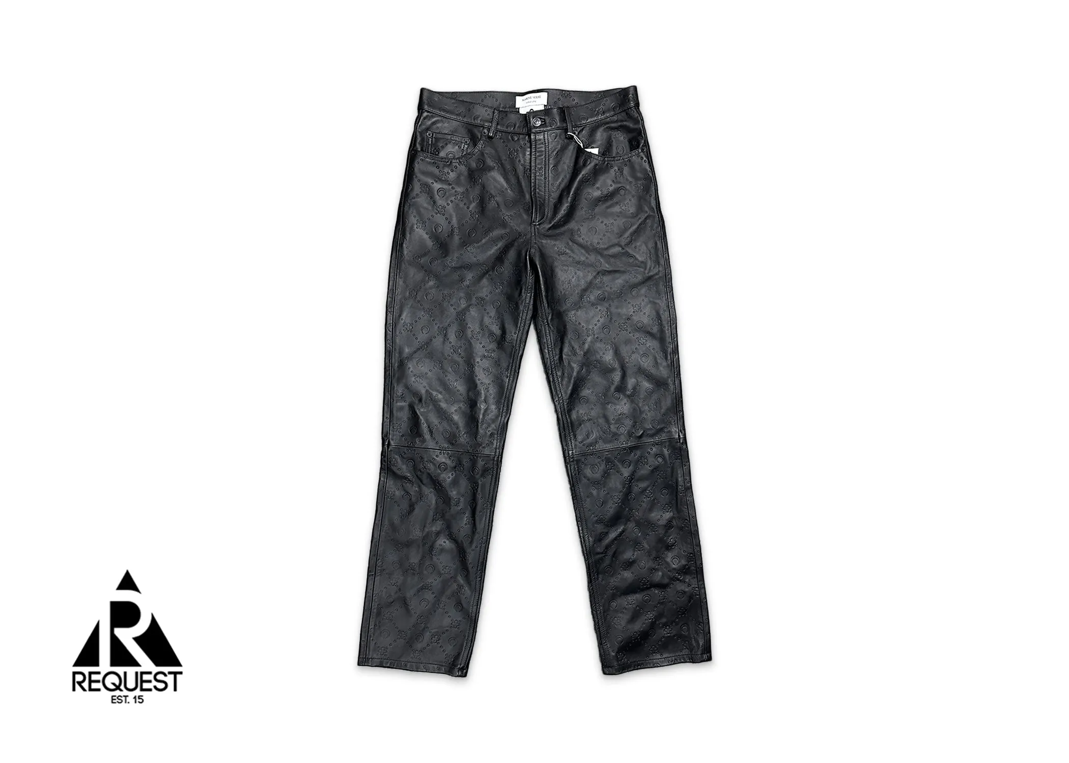 Marine Serre Embossed Crescent Moon Trousers "Black"