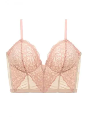 Mauvelous/Almond - Peony Soft Cropped Bustier -