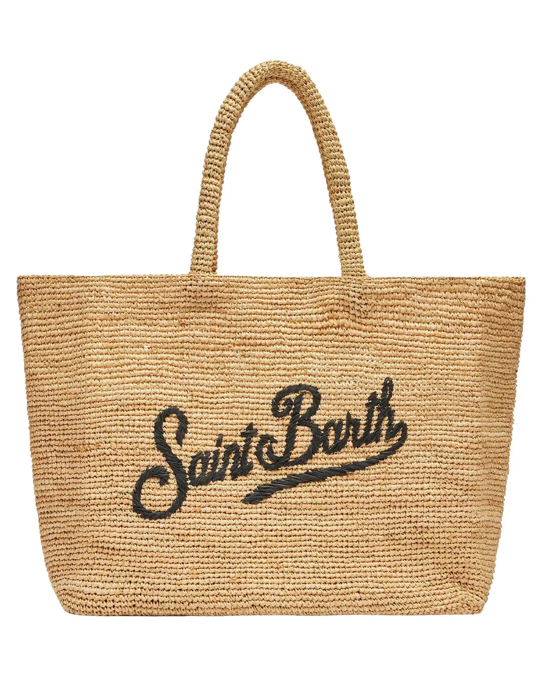 Mc2 Beige Embossed Raffia Beach Bag