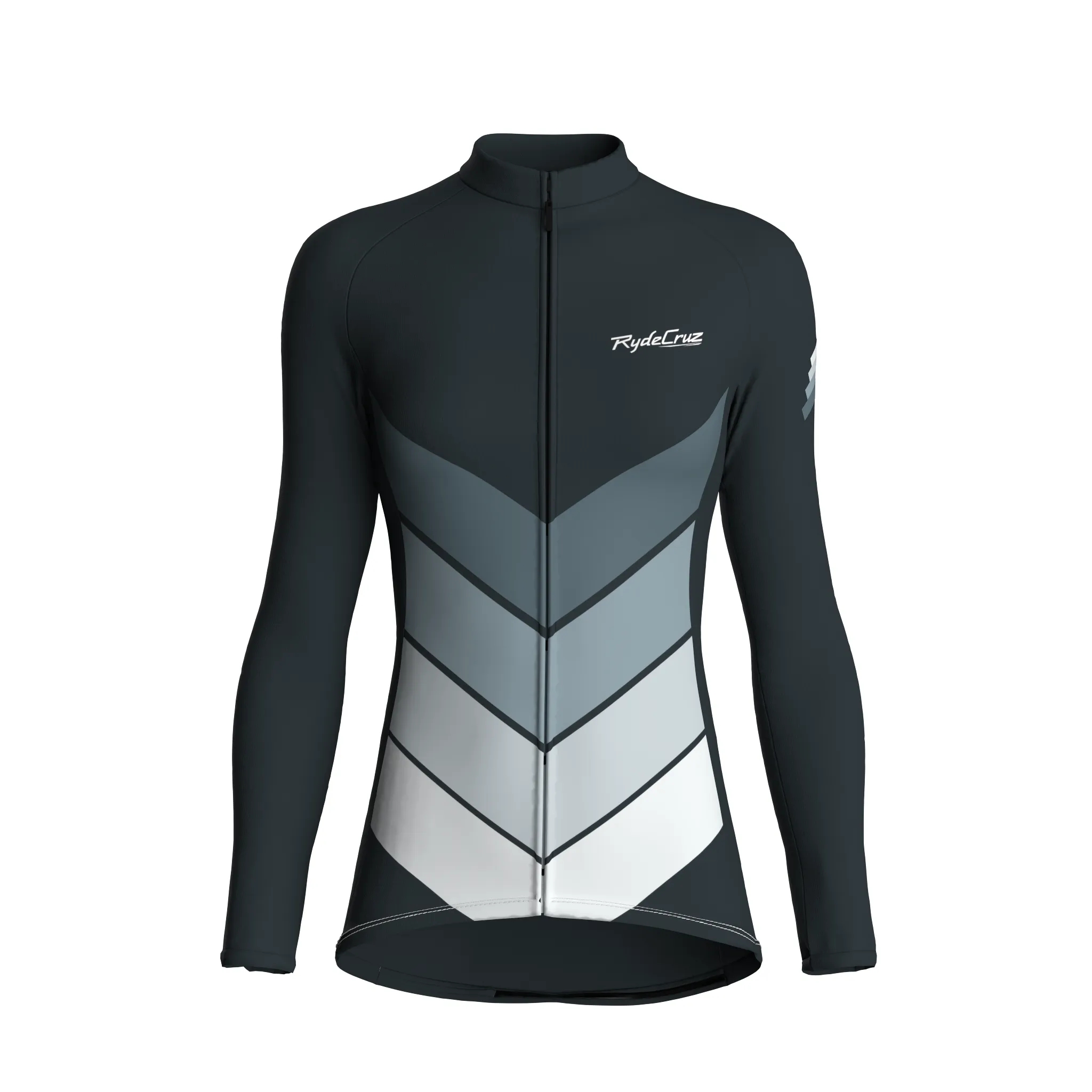 Mecha Shell | Gunmetal Gray Female Long Sleeves Jersey