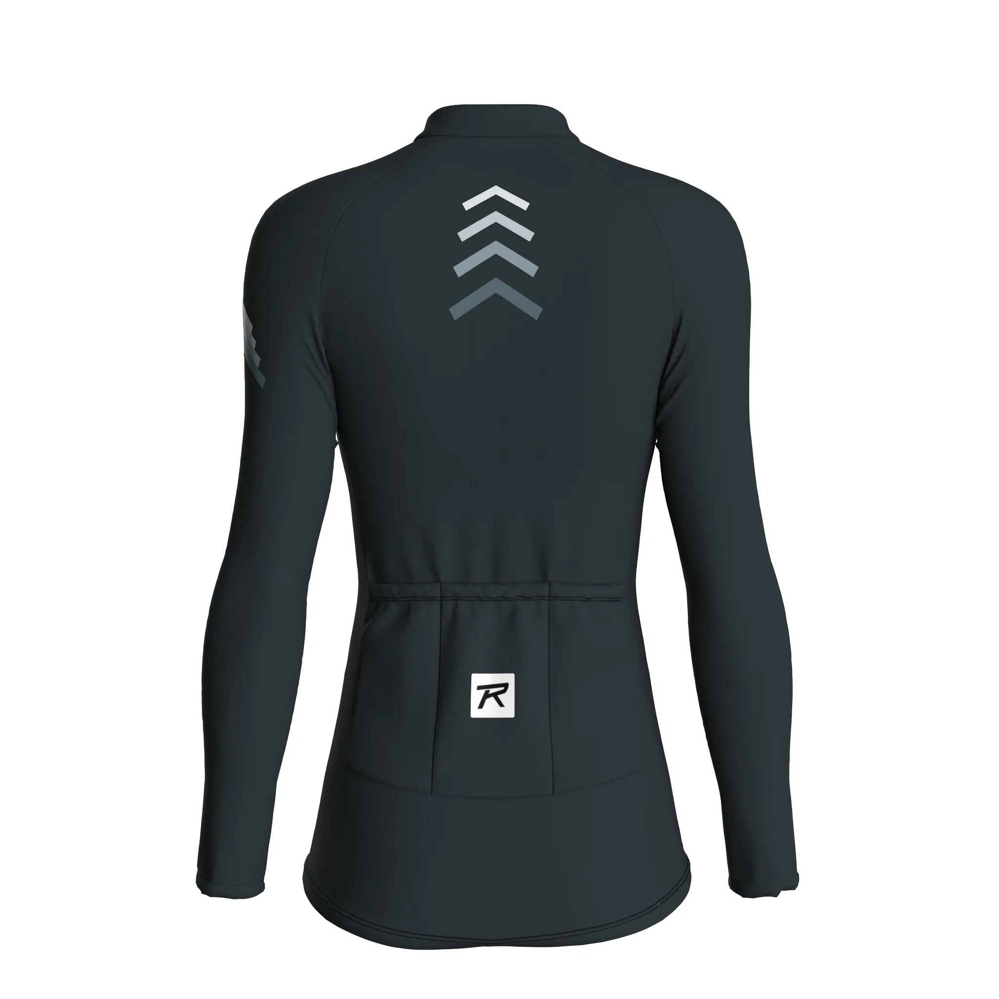 Mecha Shell | Gunmetal Gray Female Long Sleeves Jersey