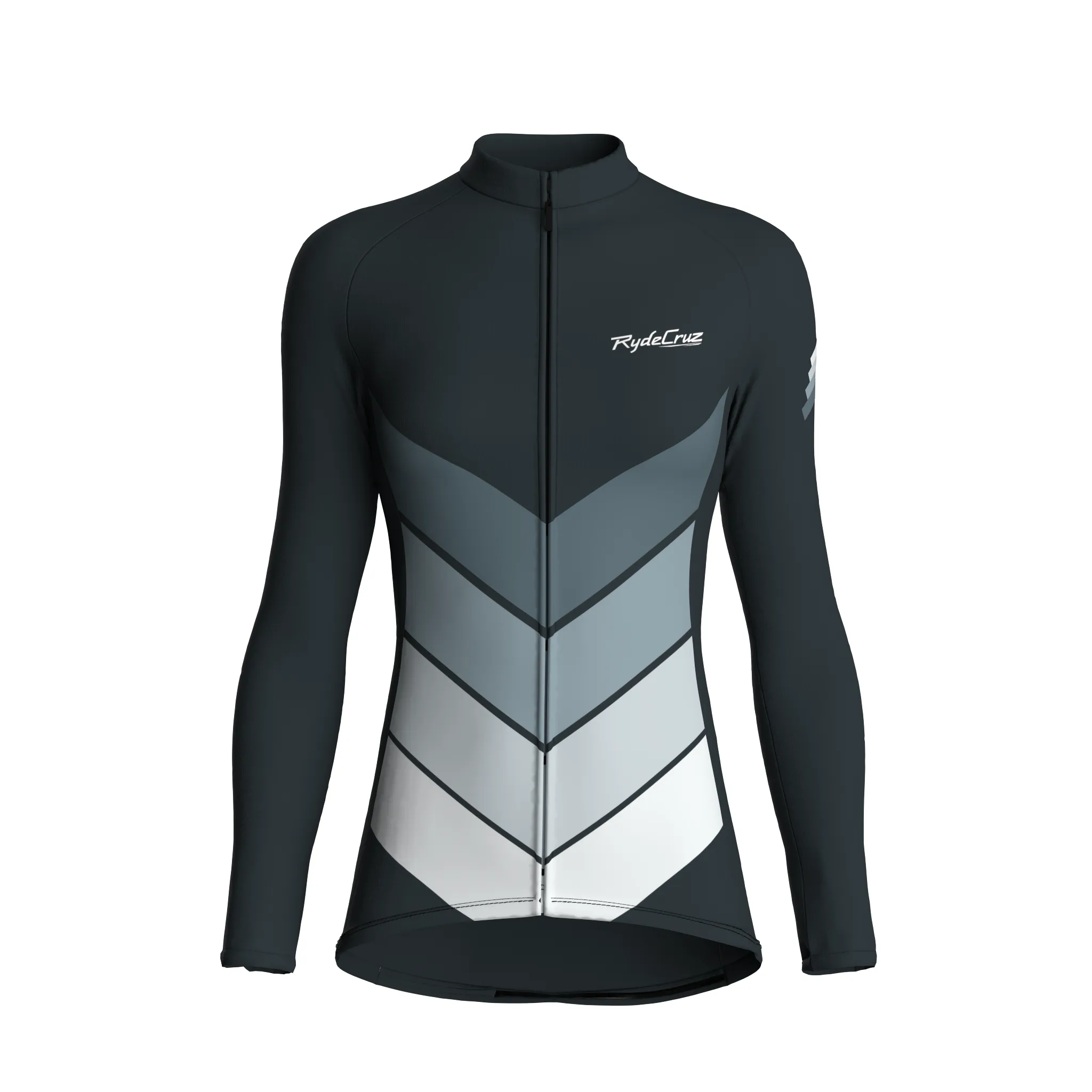 Mecha Shell | Gunmetal Gray Female Long Sleeves Jersey