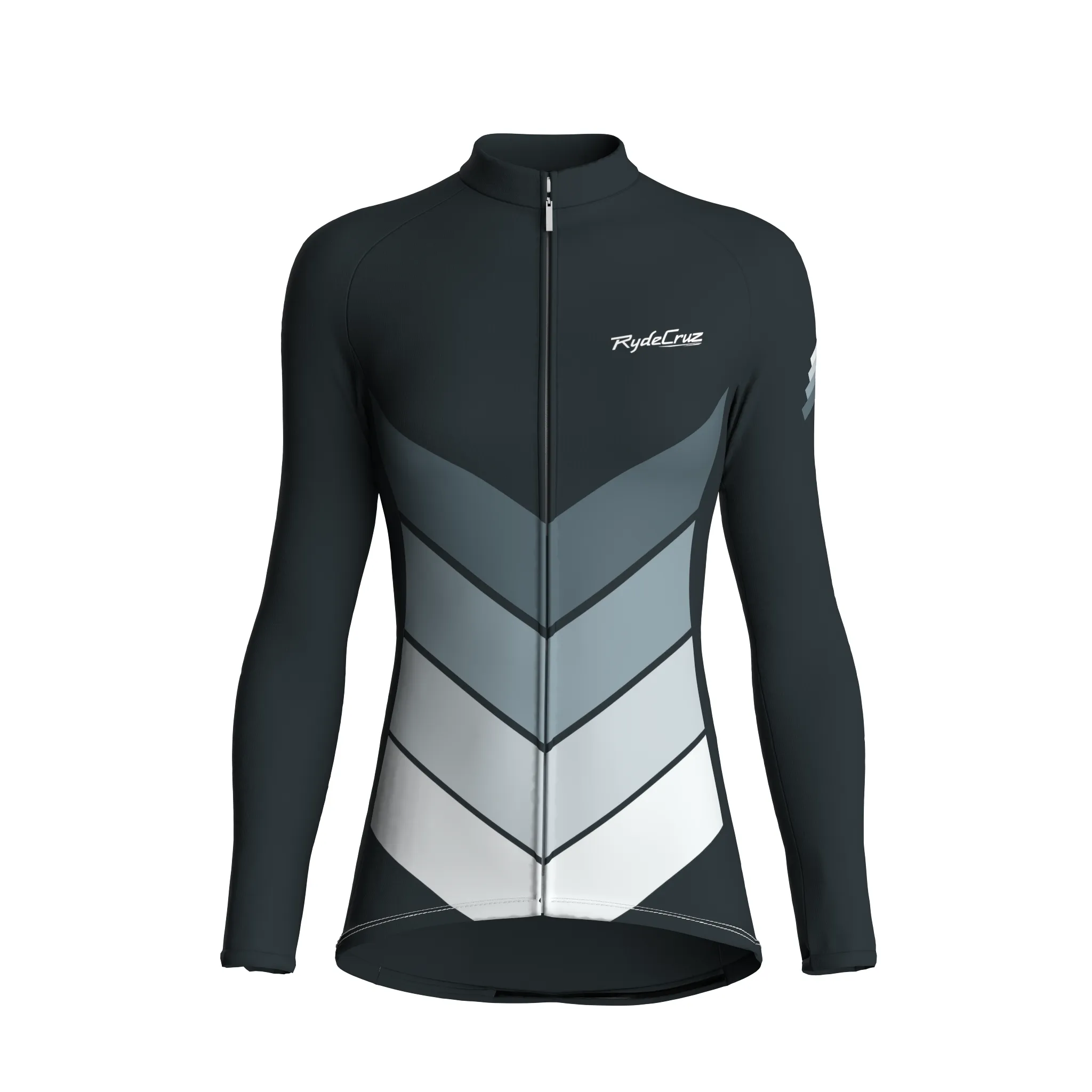 Mecha Shell | Gunmetal Gray Female Long Sleeves Jersey