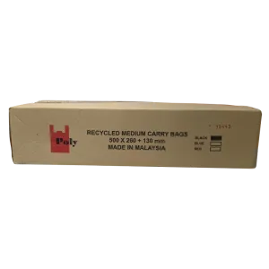 Medium Black Recyclable Carry Bags