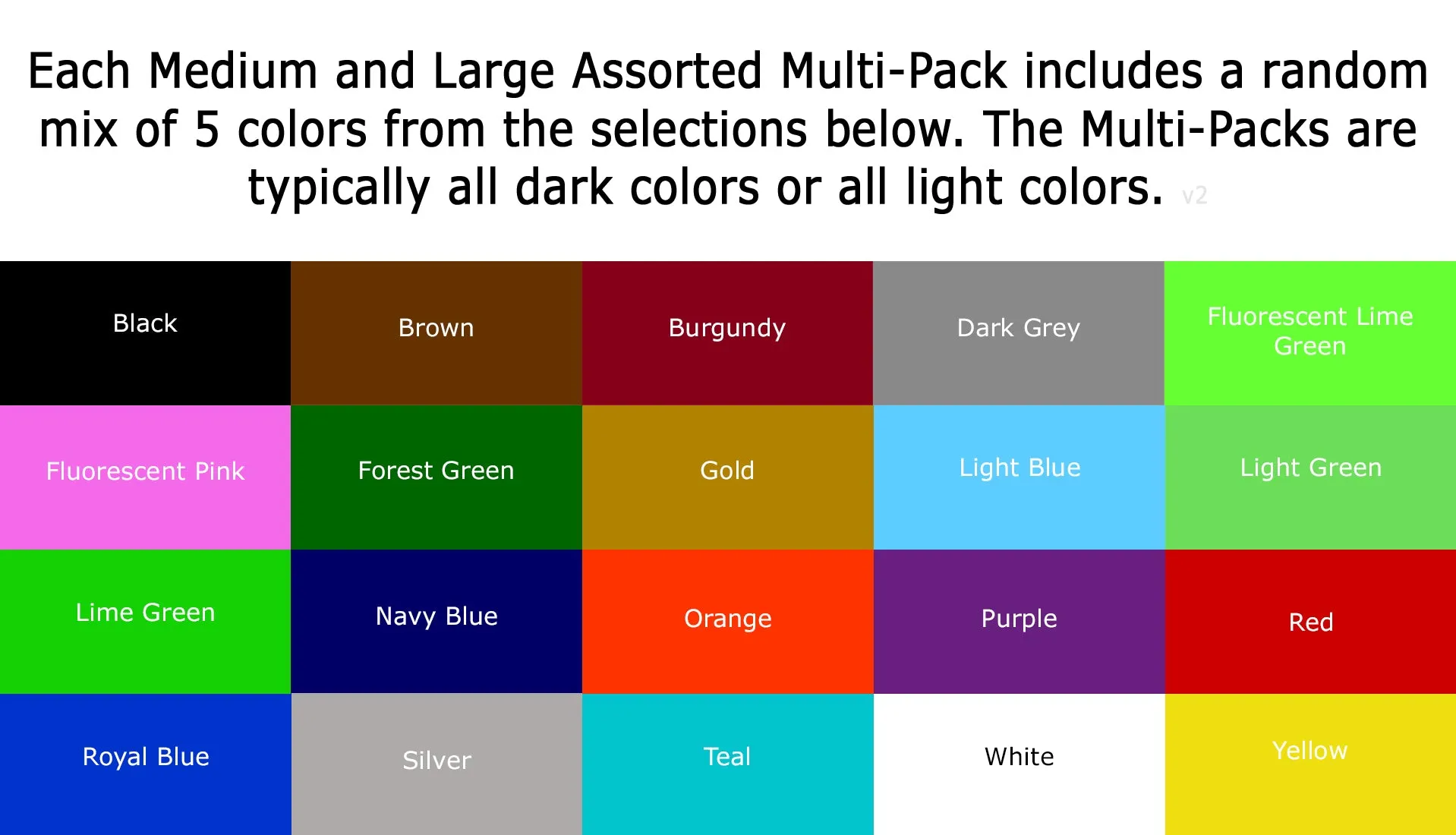 Medium Laundry Bags Assorted Colors (5 Pack)