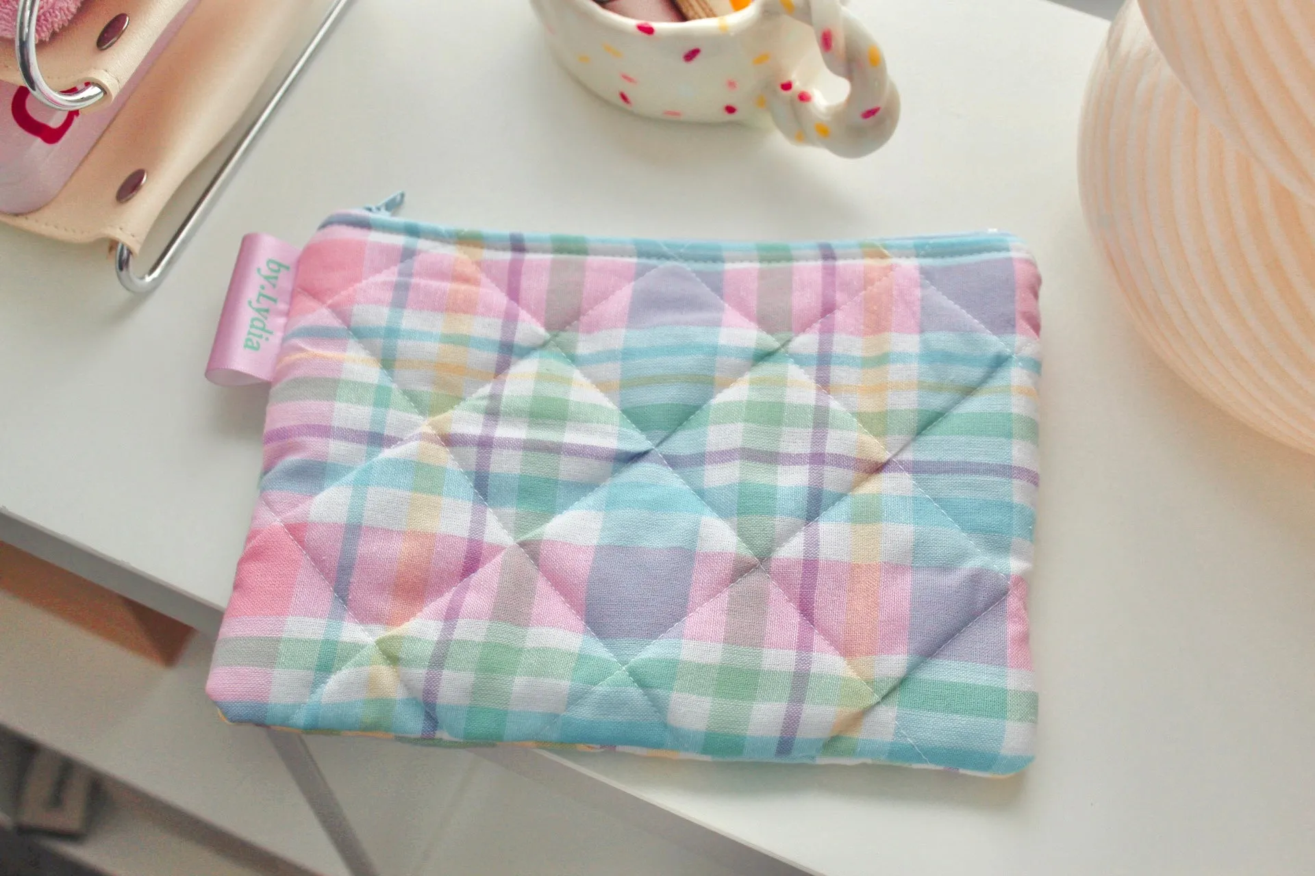 Medium Pouch - Spring Plaid