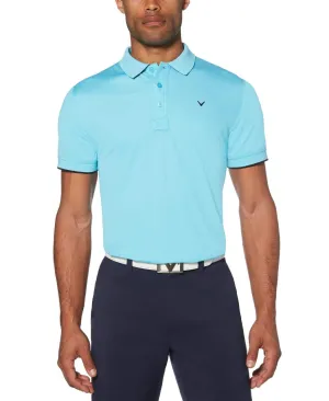 Mens Callaway X Solid Contrast Rib Polo