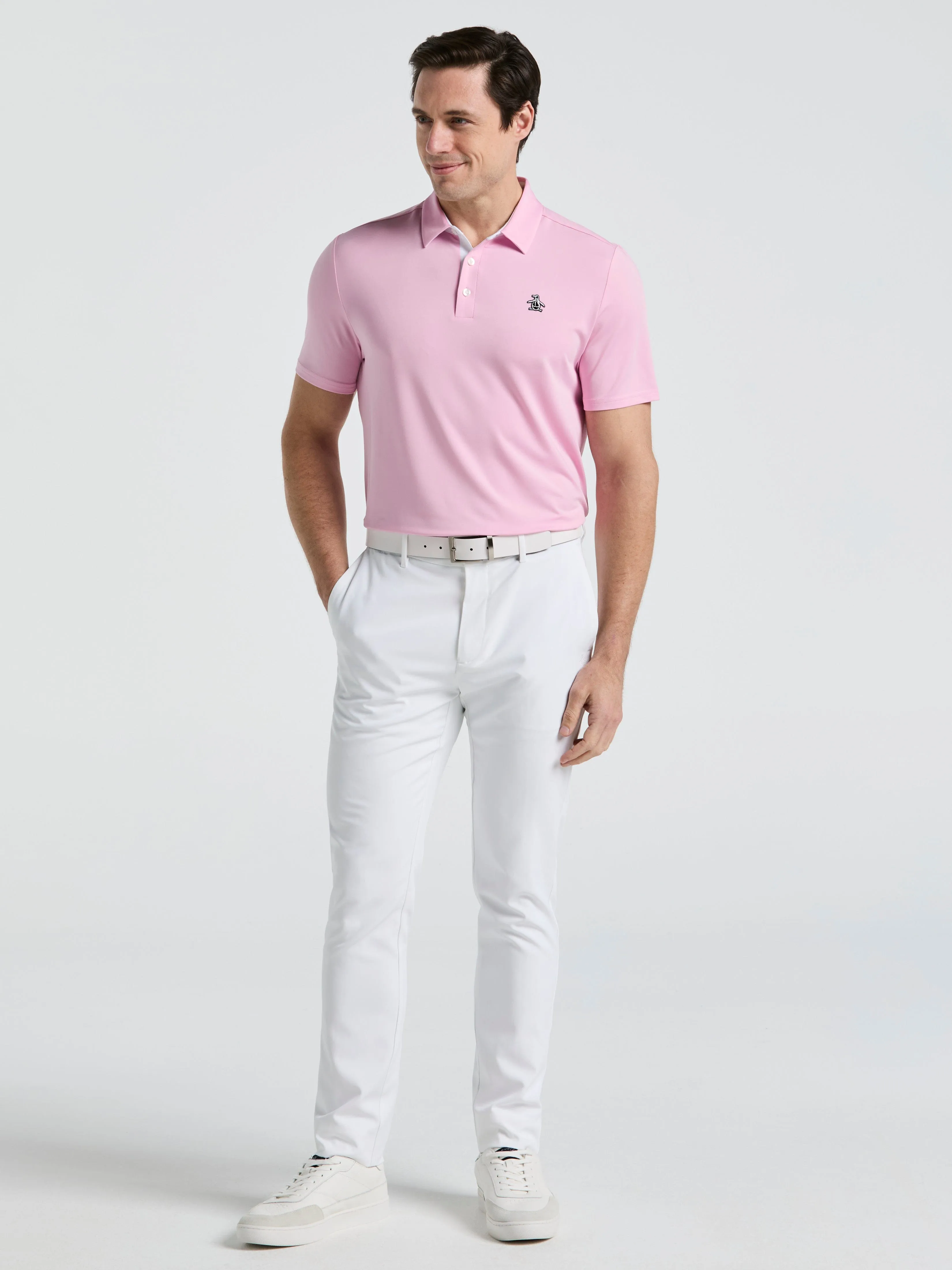 Men's Original Block Design Short Sleeve Golf Polo Shirt