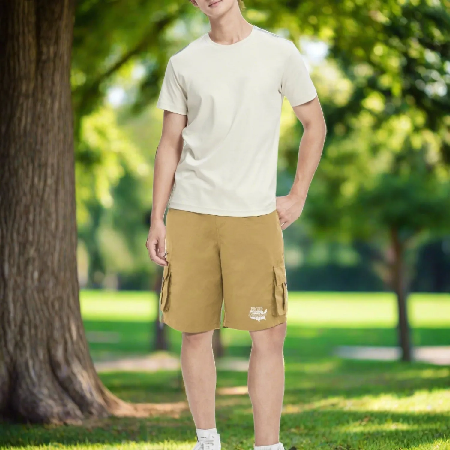 Men's Proud To Be An American Graphic Cargo Shorts