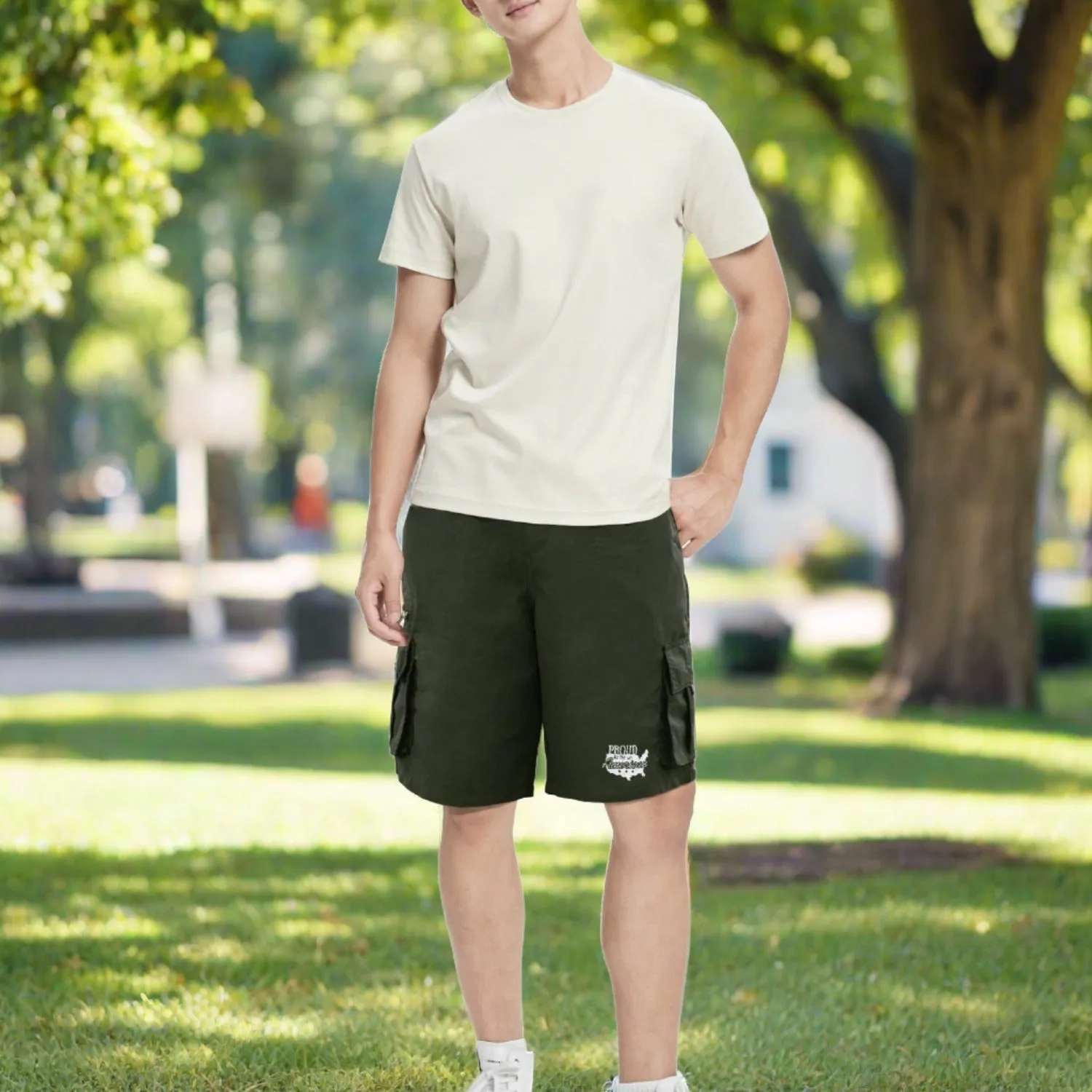 Men's Proud To Be An American Graphic Cargo Shorts