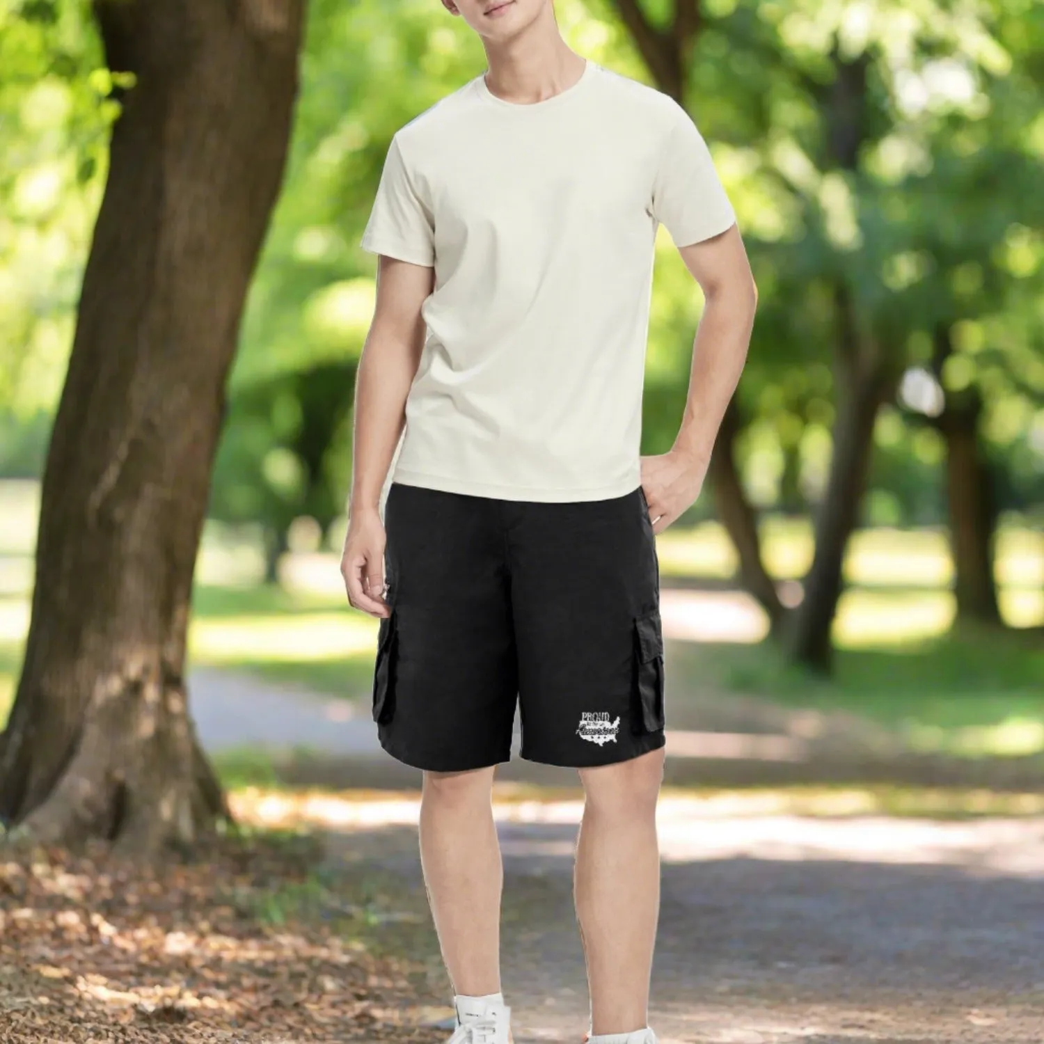 Men's Proud To Be An American Graphic Cargo Shorts