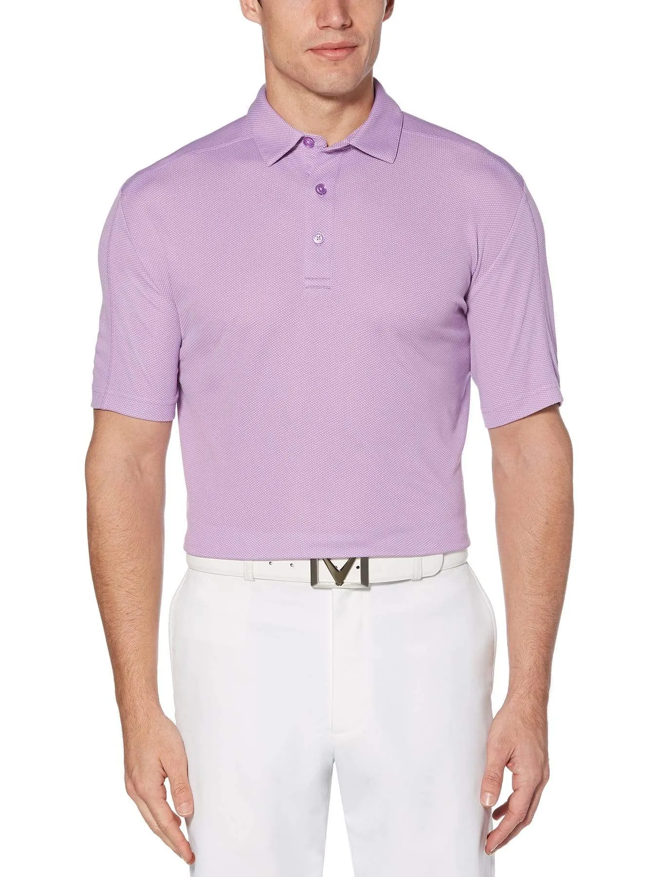 Mens Swing Tech™ Two Color Jacquard Polo
