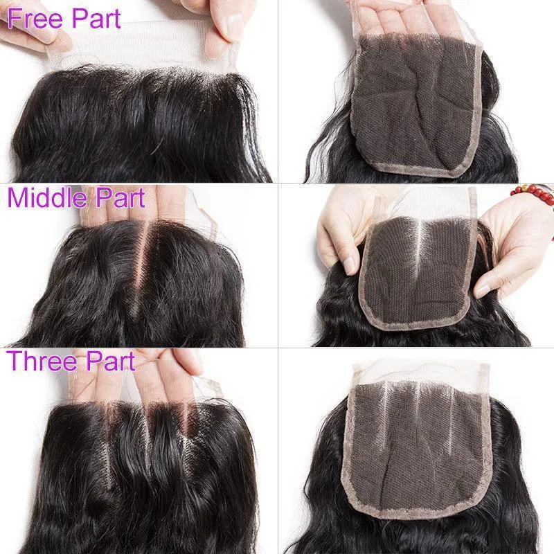 Modern Show Brazilian Water Wave Closure Swiss Lace Closure With Baby Hair Wet And Wavy Human Hair
