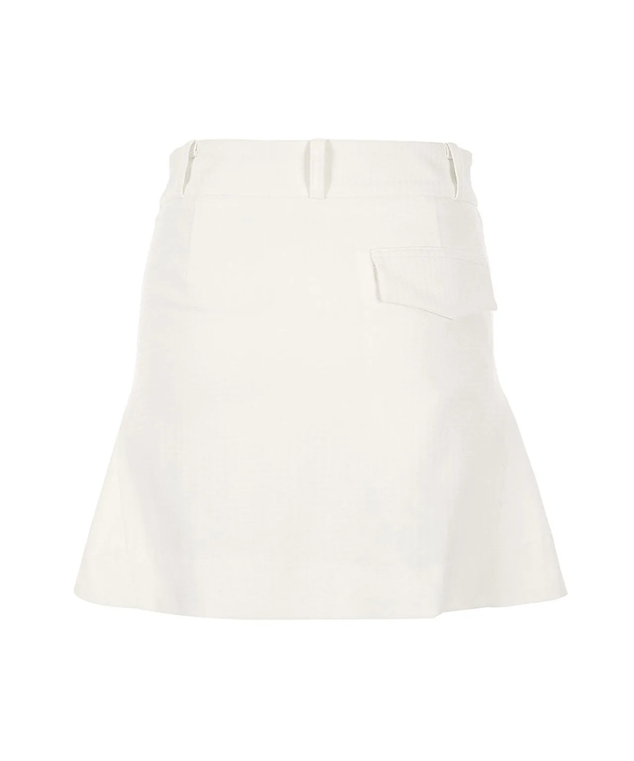 MYCL Houndstooth Flare Skirt - White