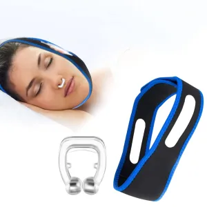NEW Anti Snore Devices, Anti Snoring Nose Clip, Anti Snore Chin Strap, Stop Snoring Chin Strap, Magnetic Nose Clip, For Comfortable Sleep and Better Breathing, Includes 1 Snore Strap & 1 Snore Nose Piece