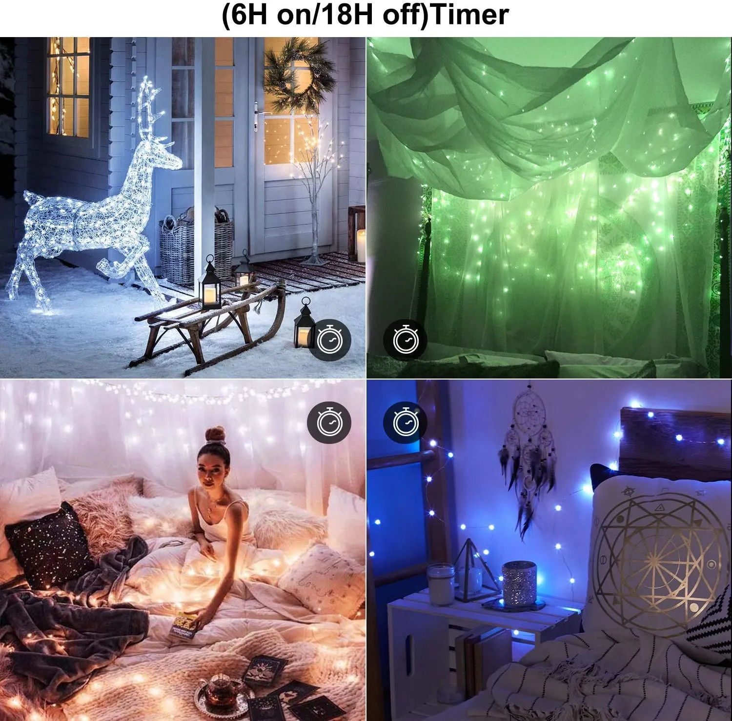 New in package! BrizLabs USB Fairy String Lights, 33ft 120 LED Color Changing Fairy Lights with Remote