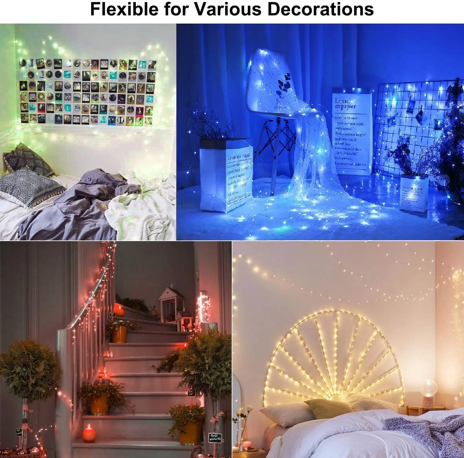 New in package! BrizLabs USB Fairy String Lights, 33ft 120 LED Color Changing Fairy Lights with Remote