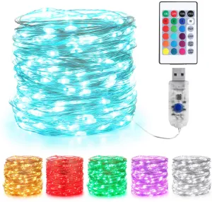 New in package! BrizLabs USB Fairy String Lights, 33ft 120 LED Color Changing Fairy Lights with Remote