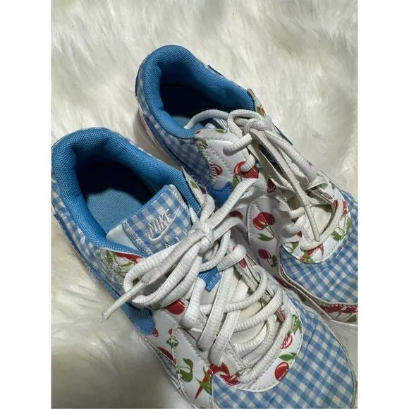 Nike Air Max Excee picnic plaid cherry blue white 4.5y