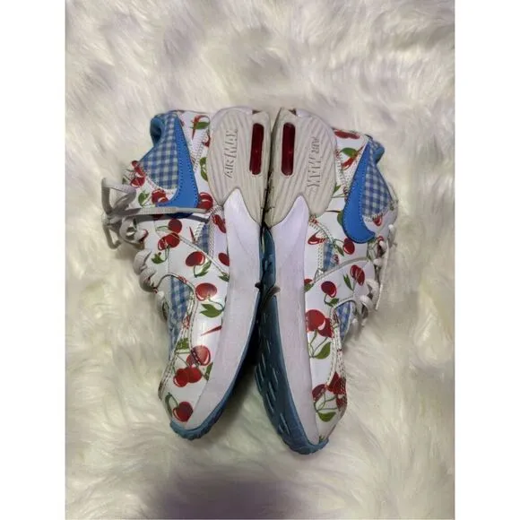 Nike Air Max Excee picnic plaid cherry blue white 4.5y